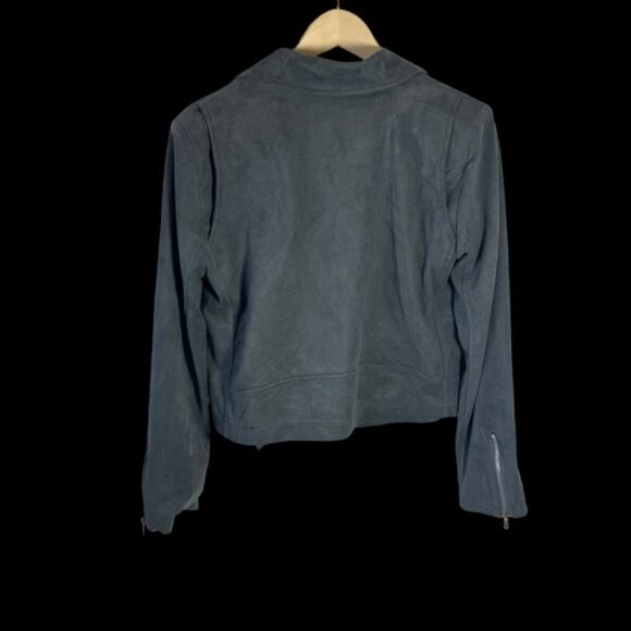 VICI Grey Faux Suede Moto Style Jacket Sz XL - Picture 4 of 7